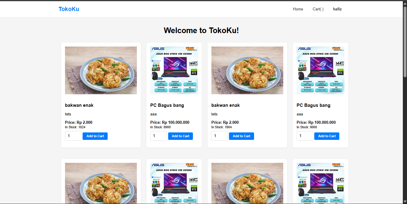 Website e-commerce TokoKu